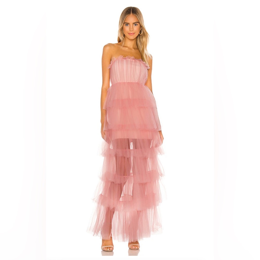 Lovers and Friends Bobbit Gown in Blush Pink